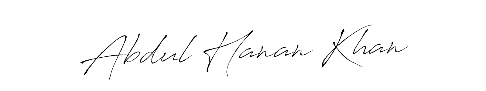 Create a beautiful signature design for name Abdul Hanan Khan. With this signature (Antro_Vectra) fonts, you can make a handwritten signature for free. Abdul Hanan Khan signature style 6 images and pictures png