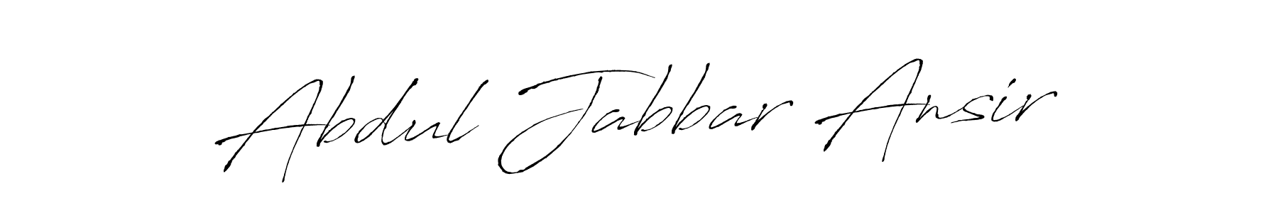 Create a beautiful signature design for name Abdul Jabbar Ansir. With this signature (Antro_Vectra) fonts, you can make a handwritten signature for free. Abdul Jabbar Ansir signature style 6 images and pictures png