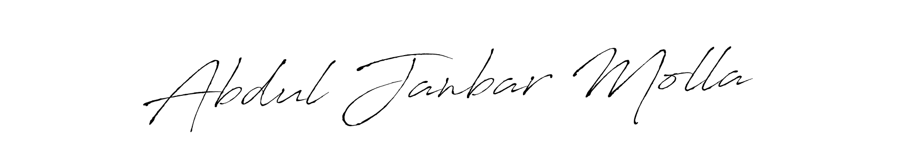 The best way (Antro_Vectra) to make a short signature is to pick only two or three words in your name. The name Abdul Janbar Molla include a total of six letters. For converting this name. Abdul Janbar Molla signature style 6 images and pictures png