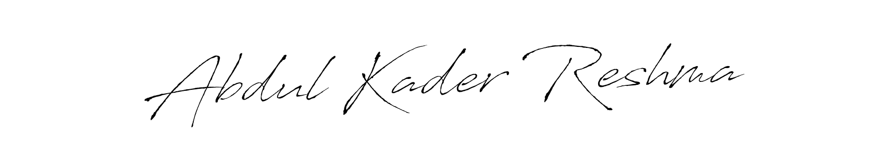 Design your own signature with our free online signature maker. With this signature software, you can create a handwritten (Antro_Vectra) signature for name Abdul Kader Reshma. Abdul Kader Reshma signature style 6 images and pictures png
