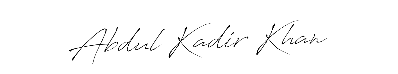 How to make Abdul Kadir Khan name signature. Use Antro_Vectra style for creating short signs online. This is the latest handwritten sign. Abdul Kadir Khan signature style 6 images and pictures png