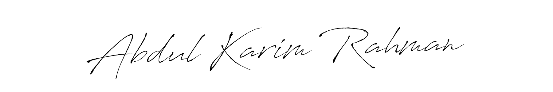 Make a beautiful signature design for name Abdul Karim Rahman. With this signature (Antro_Vectra) style, you can create a handwritten signature for free. Abdul Karim Rahman signature style 6 images and pictures png