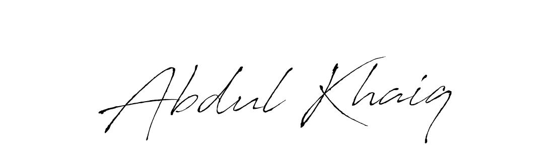 How to make Abdul Khaiq name signature. Use Antro_Vectra style for creating short signs online. This is the latest handwritten sign. Abdul Khaiq signature style 6 images and pictures png