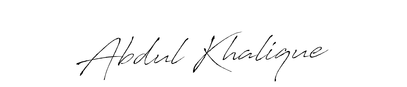 Make a beautiful signature design for name Abdul Khalique. With this signature (Antro_Vectra) style, you can create a handwritten signature for free. Abdul Khalique signature style 6 images and pictures png