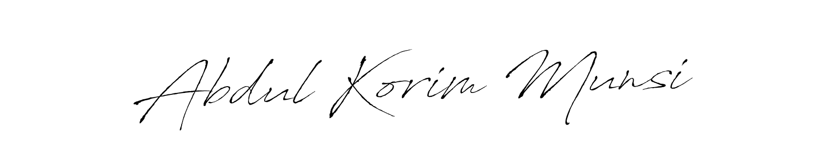 Make a beautiful signature design for name Abdul Korim Munsi. With this signature (Antro_Vectra) style, you can create a handwritten signature for free. Abdul Korim Munsi signature style 6 images and pictures png