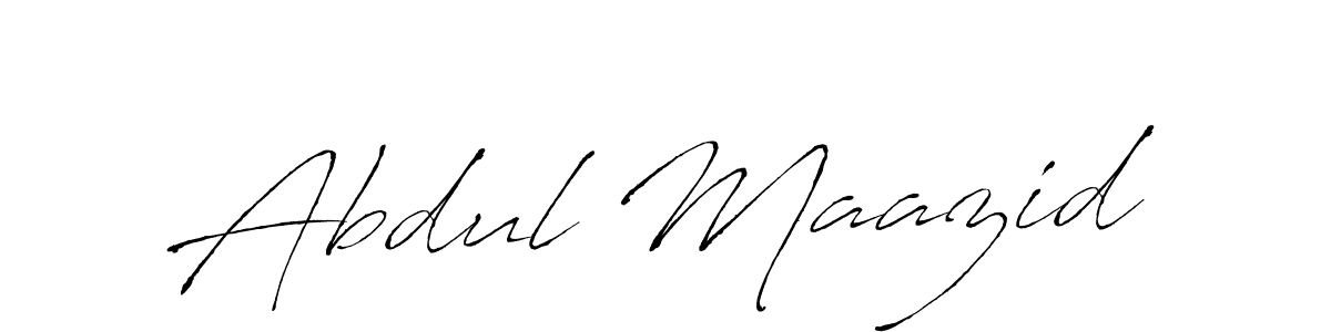 How to make Abdul Maazid name signature. Use Antro_Vectra style for creating short signs online. This is the latest handwritten sign. Abdul Maazid signature style 6 images and pictures png