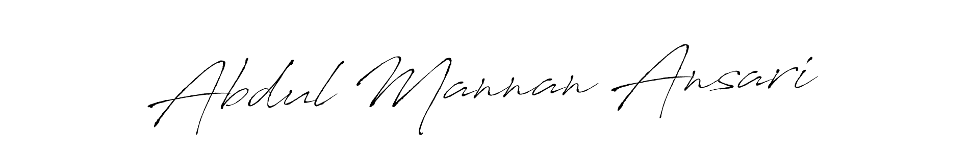 How to make Abdul Mannan Ansari name signature. Use Antro_Vectra style for creating short signs online. This is the latest handwritten sign. Abdul Mannan Ansari signature style 6 images and pictures png