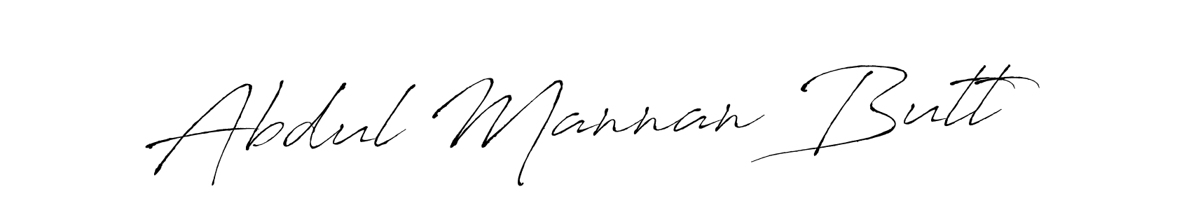 How to make Abdul Mannan Butt name signature. Use Antro_Vectra style for creating short signs online. This is the latest handwritten sign. Abdul Mannan Butt signature style 6 images and pictures png