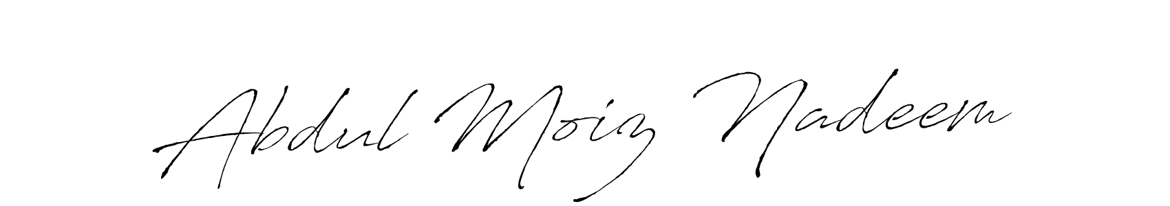 Design your own signature with our free online signature maker. With this signature software, you can create a handwritten (Antro_Vectra) signature for name Abdul Moiz Nadeem. Abdul Moiz Nadeem signature style 6 images and pictures png