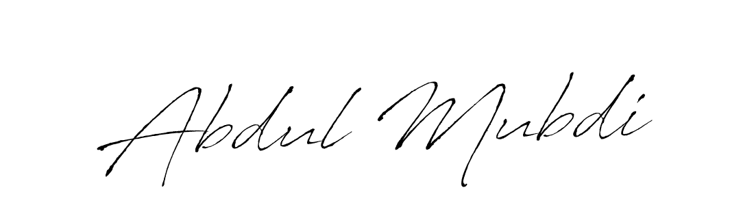 How to make Abdul Mubdi name signature. Use Antro_Vectra style for creating short signs online. This is the latest handwritten sign. Abdul Mubdi signature style 6 images and pictures png