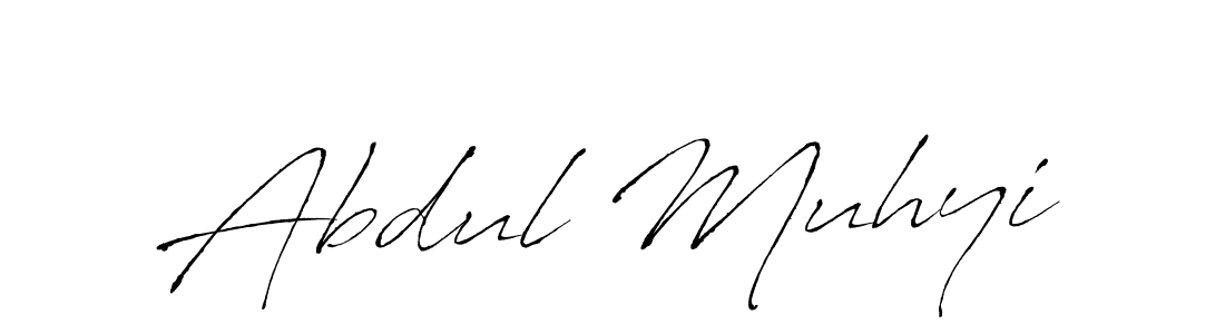 How to make Abdul Muhyi name signature. Use Antro_Vectra style for creating short signs online. This is the latest handwritten sign. Abdul Muhyi signature style 6 images and pictures png