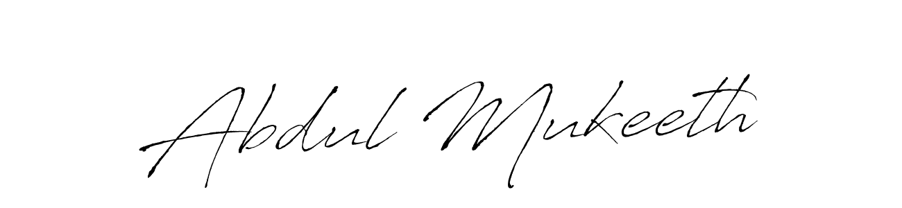 How to make Abdul Mukeeth name signature. Use Antro_Vectra style for creating short signs online. This is the latest handwritten sign. Abdul Mukeeth signature style 6 images and pictures png