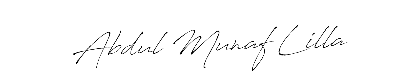 if you are searching for the best signature style for your name Abdul Munaf Lilla. so please give up your signature search. here we have designed multiple signature styles  using Antro_Vectra. Abdul Munaf Lilla signature style 6 images and pictures png