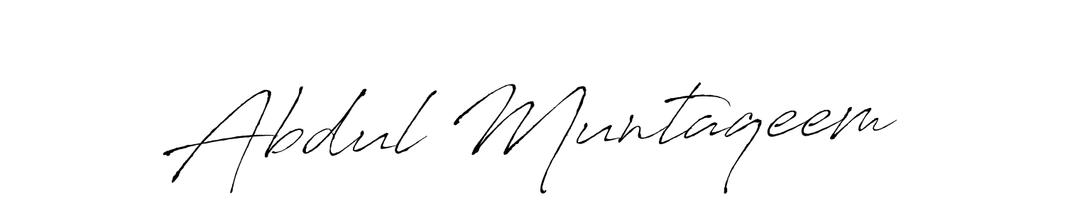 How to make Abdul Muntaqeem name signature. Use Antro_Vectra style for creating short signs online. This is the latest handwritten sign. Abdul Muntaqeem signature style 6 images and pictures png