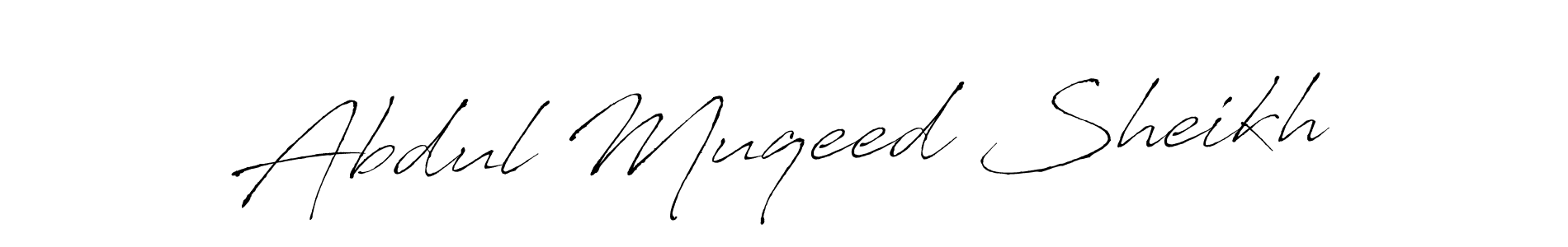 Antro_Vectra is a professional signature style that is perfect for those who want to add a touch of class to their signature. It is also a great choice for those who want to make their signature more unique. Get Abdul Muqeed Sheikh name to fancy signature for free. Abdul Muqeed Sheikh signature style 6 images and pictures png