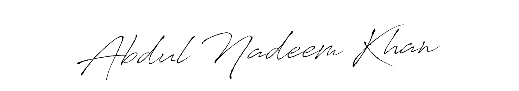 Make a beautiful signature design for name Abdul Nadeem Khan. With this signature (Antro_Vectra) style, you can create a handwritten signature for free. Abdul Nadeem Khan signature style 6 images and pictures png