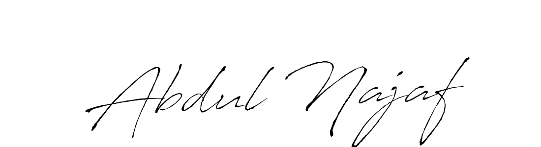 How to make Abdul Najaf name signature. Use Antro_Vectra style for creating short signs online. This is the latest handwritten sign. Abdul Najaf signature style 6 images and pictures png