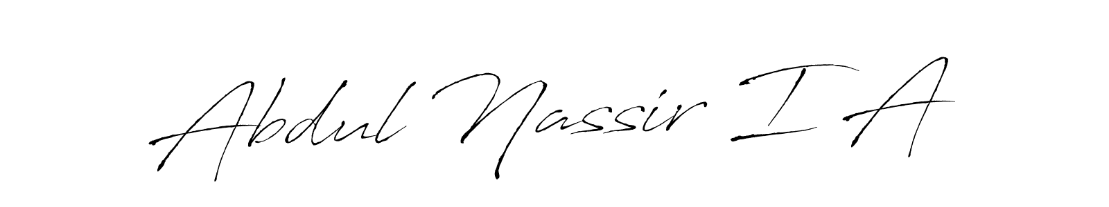 Make a beautiful signature design for name Abdul Nassir I A. With this signature (Antro_Vectra) style, you can create a handwritten signature for free. Abdul Nassir I A signature style 6 images and pictures png