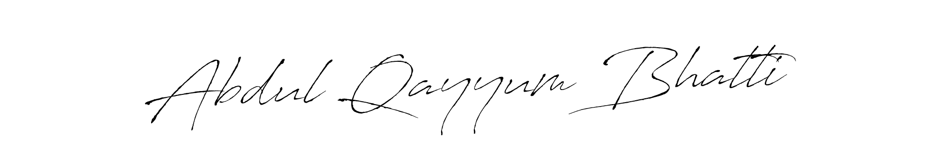 Design your own signature with our free online signature maker. With this signature software, you can create a handwritten (Antro_Vectra) signature for name Abdul Qayyum Bhatti. Abdul Qayyum Bhatti signature style 6 images and pictures png