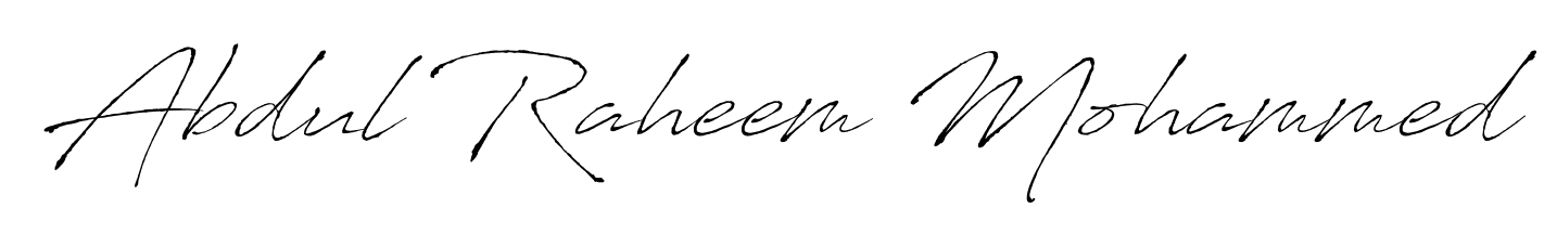 Explore multiple handwriting variations for Abdul Raheem Mohammed including this stunning Antro_Vectra design. Free to use across all platforms. Abdul Raheem Mohammed signature style 6 images and pictures png