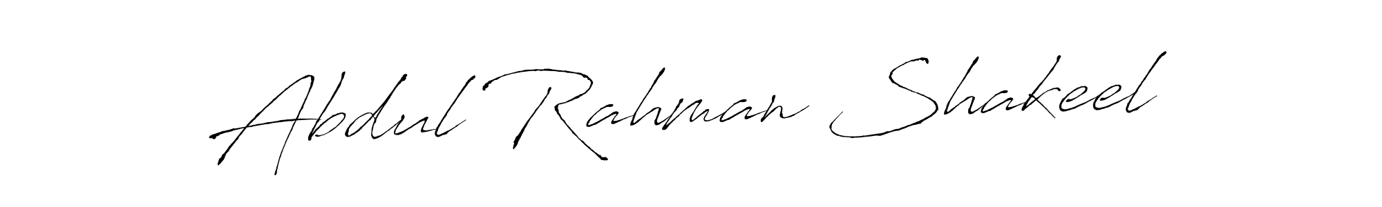 Create a beautiful signature design for name Abdul Rahman Shakeel. With this signature (Antro_Vectra) fonts, you can make a handwritten signature for free. Abdul Rahman Shakeel signature style 6 images and pictures png