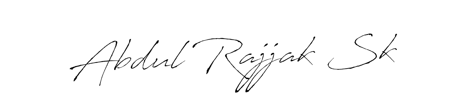 How to make Abdul Rajjak Sk name signature. Use Antro_Vectra style for creating short signs online. This is the latest handwritten sign. Abdul Rajjak Sk signature style 6 images and pictures png