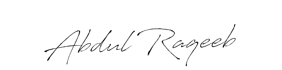 How to make Abdul Raqeeb name signature. Use Antro_Vectra style for creating short signs online. This is the latest handwritten sign. Abdul Raqeeb signature style 6 images and pictures png