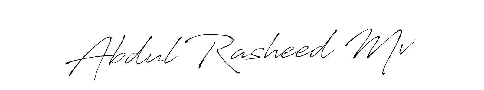 Create a beautiful signature design for name Abdul Rasheed Mv. With this signature (Antro_Vectra) fonts, you can make a handwritten signature for free. Abdul Rasheed Mv signature style 6 images and pictures png