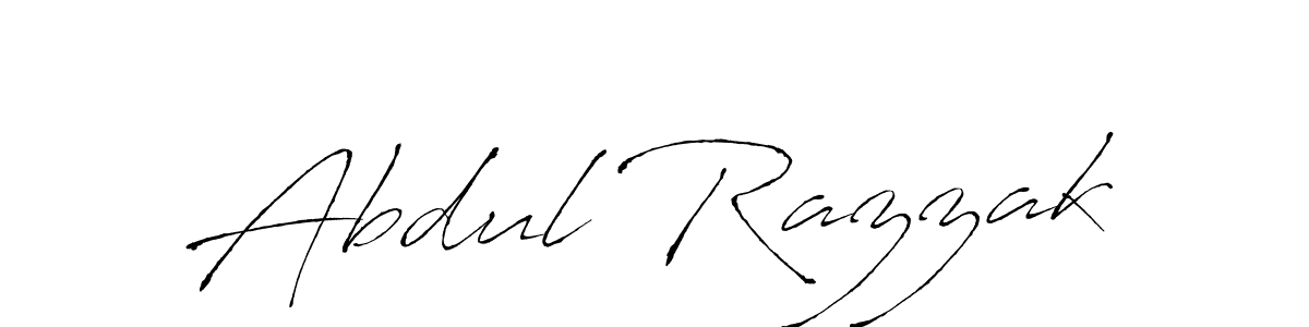 How to make Abdul Razzak name signature. Use Antro_Vectra style for creating short signs online. This is the latest handwritten sign. Abdul Razzak signature style 6 images and pictures png