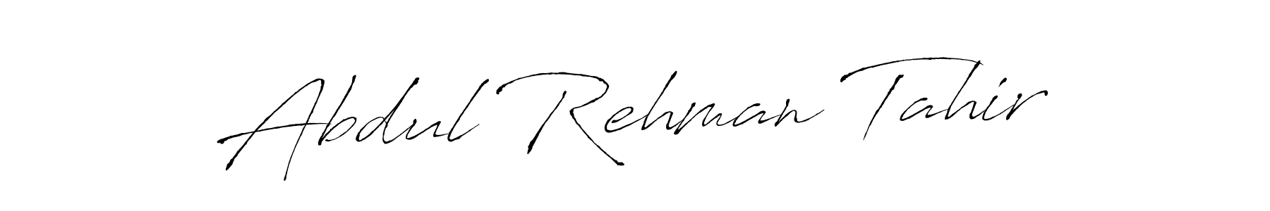 Create a beautiful signature design for name Abdul Rehman Tahir. With this signature (Antro_Vectra) fonts, you can make a handwritten signature for free. Abdul Rehman Tahir signature style 6 images and pictures png