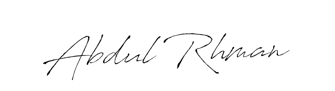 Create a beautiful signature design for name Abdul Rhman. With this signature (Antro_Vectra) fonts, you can make a handwritten signature for free. Abdul Rhman signature style 6 images and pictures png