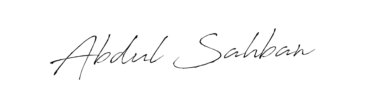 How to make Abdul Sahban name signature. Use Antro_Vectra style for creating short signs online. This is the latest handwritten sign. Abdul Sahban signature style 6 images and pictures png