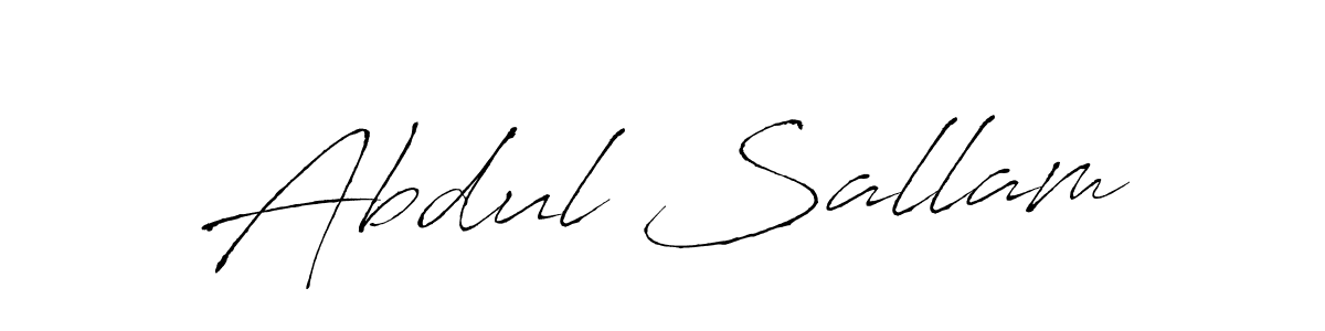 Design your own signature with our free online signature maker. With this signature software, you can create a handwritten (Antro_Vectra) signature for name Abdul Sallam. Abdul Sallam signature style 6 images and pictures png