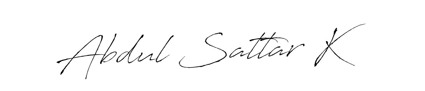 It looks lik you need a new signature style for name Abdul Sattar K. Design unique handwritten (Antro_Vectra) signature with our free signature maker in just a few clicks. Abdul Sattar K signature style 6 images and pictures png