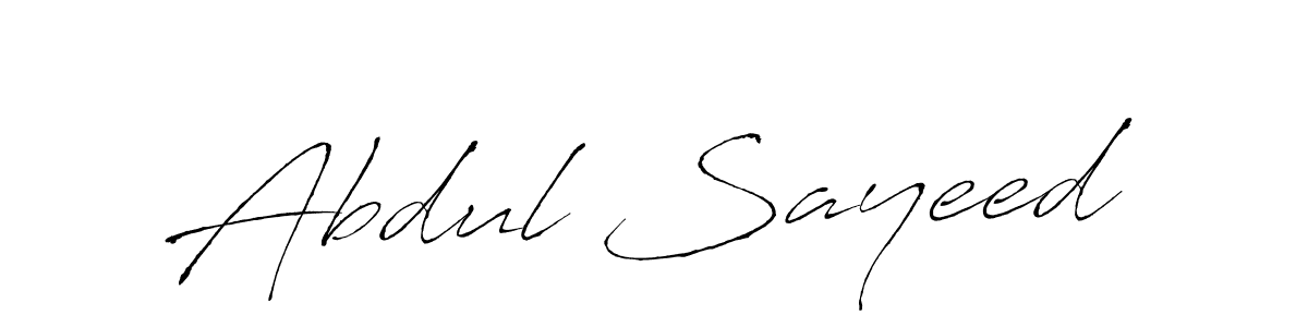 How to make Abdul Sayeed name signature. Use Antro_Vectra style for creating short signs online. This is the latest handwritten sign. Abdul Sayeed signature style 6 images and pictures png