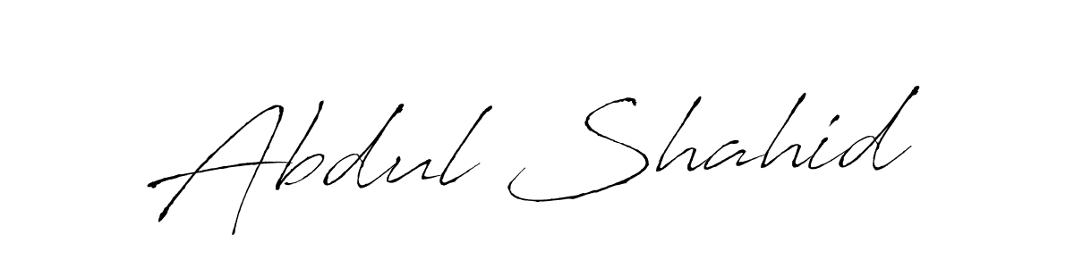 How to make Abdul Shahid name signature. Use Antro_Vectra style for creating short signs online. This is the latest handwritten sign. Abdul Shahid signature style 6 images and pictures png