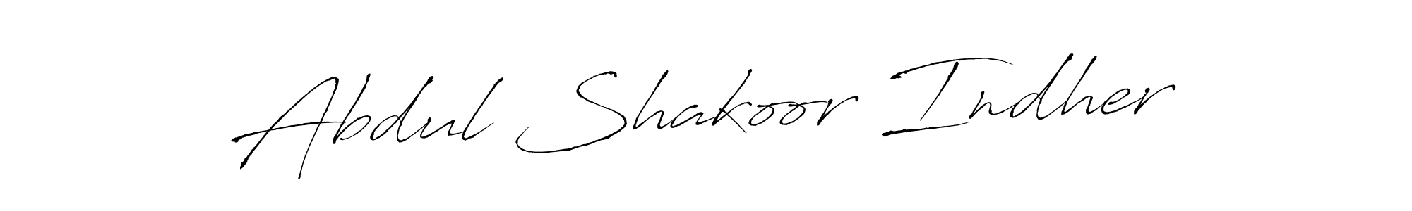 Antro_Vectra is a professional signature style that is perfect for those who want to add a touch of class to their signature. It is also a great choice for those who want to make their signature more unique. Get Abdul Shakoor Indher name to fancy signature for free. Abdul Shakoor Indher signature style 6 images and pictures png