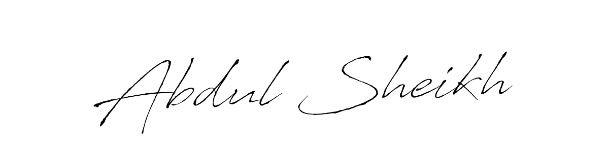 How to make Abdul Sheikh name signature. Use Antro_Vectra style for creating short signs online. This is the latest handwritten sign. Abdul Sheikh signature style 6 images and pictures png