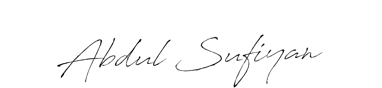 Design your own signature with our free online signature maker. With this signature software, you can create a handwritten (Antro_Vectra) signature for name Abdul Sufiyan. Abdul Sufiyan signature style 6 images and pictures png