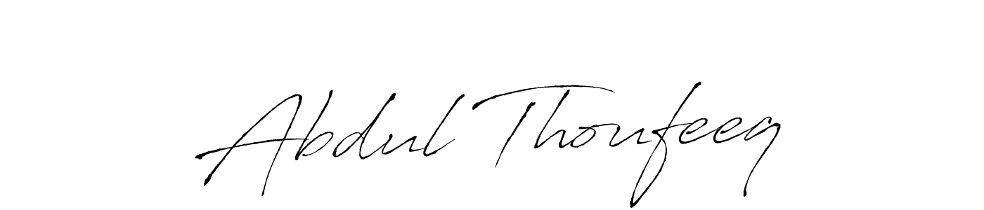 Use a signature maker to create a handwritten signature online. With this signature software, you can design (Antro_Vectra) your own signature for name Abdul Thoufeeq. Abdul Thoufeeq signature style 6 images and pictures png
