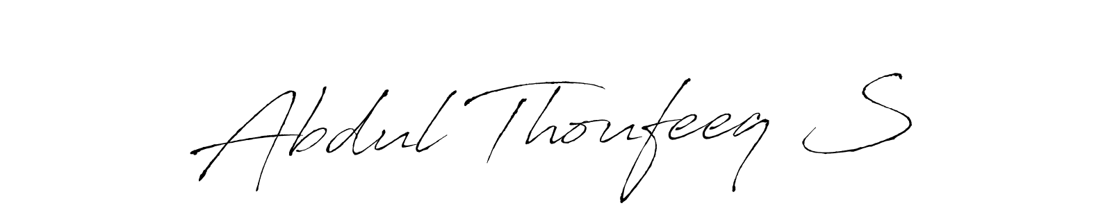 Create a beautiful signature design for name Abdul Thoufeeq S. With this signature (Antro_Vectra) fonts, you can make a handwritten signature for free. Abdul Thoufeeq S signature style 6 images and pictures png