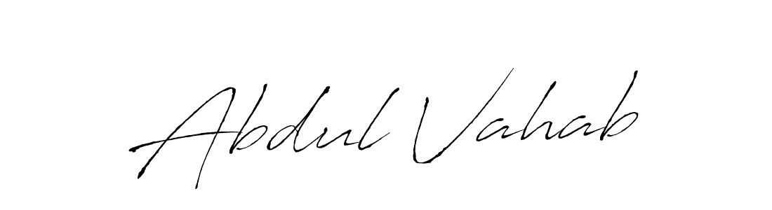 Use a signature maker to create a handwritten signature online. With this signature software, you can design (Antro_Vectra) your own signature for name Abdul Vahab. Abdul Vahab signature style 6 images and pictures png