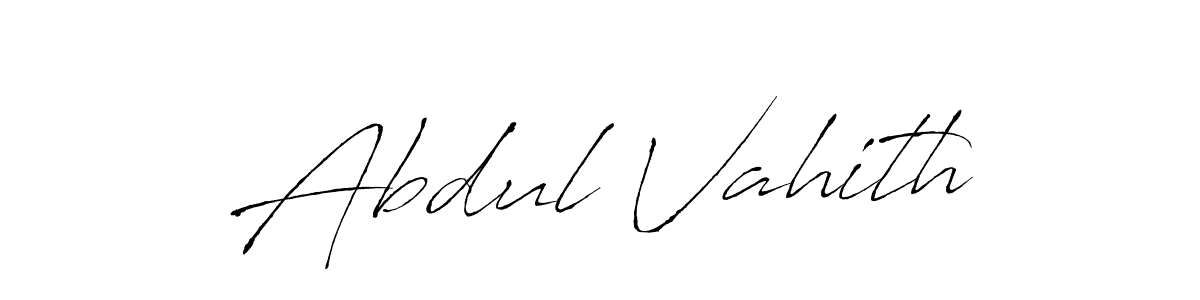 How to make Abdul Vahith name signature. Use Antro_Vectra style for creating short signs online. This is the latest handwritten sign. Abdul Vahith signature style 6 images and pictures png