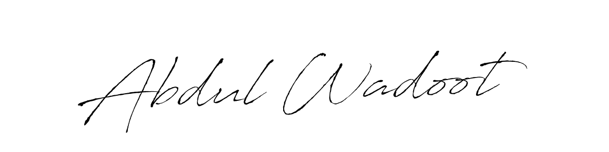 Design your own signature with our free online signature maker. With this signature software, you can create a handwritten (Antro_Vectra) signature for name Abdul Wadoot. Abdul Wadoot signature style 6 images and pictures png