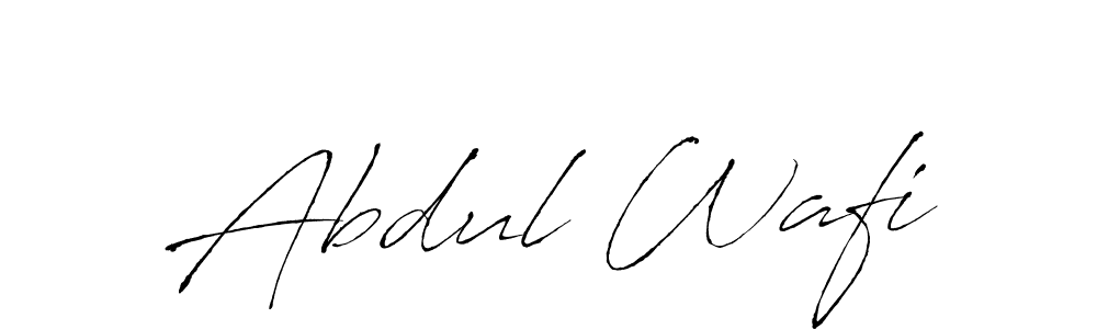 How to make Abdul Wafi name signature. Use Antro_Vectra style for creating short signs online. This is the latest handwritten sign. Abdul Wafi signature style 6 images and pictures png