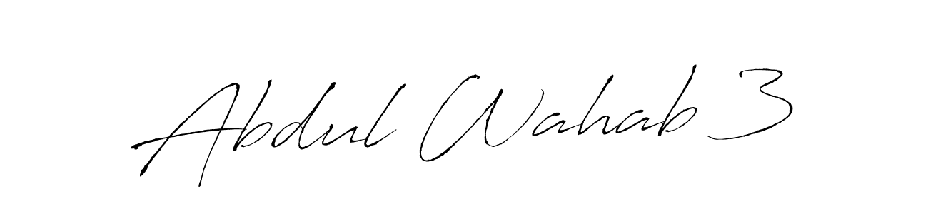 Create a beautiful signature design for name Abdul Wahab 3. With this signature (Antro_Vectra) fonts, you can make a handwritten signature for free. Abdul Wahab 3 signature style 6 images and pictures png