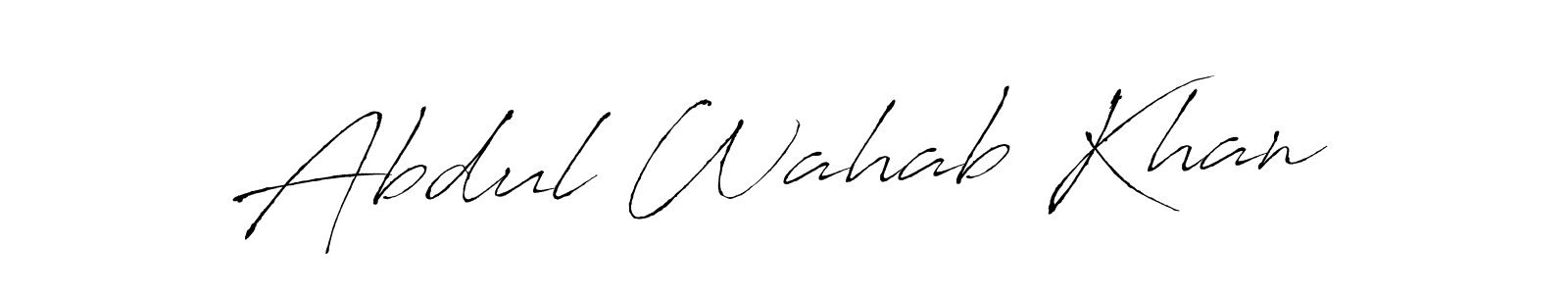 Abdul Wahab Khan stylish signature style. Best Handwritten Sign (Antro_Vectra) for my name. Handwritten Signature Collection Ideas for my name Abdul Wahab Khan. Abdul Wahab Khan signature style 6 images and pictures png