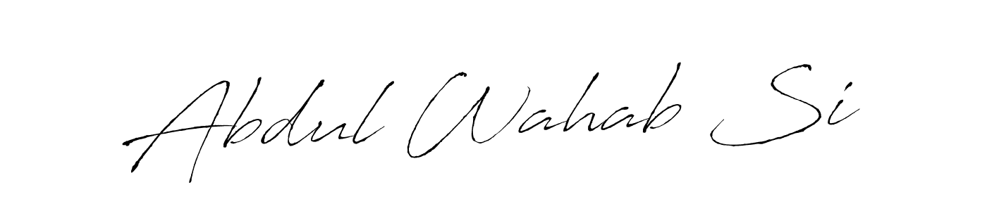 Use a signature maker to create a handwritten signature online. With this signature software, you can design (Antro_Vectra) your own signature for name Abdul Wahab Si. Abdul Wahab Si signature style 6 images and pictures png