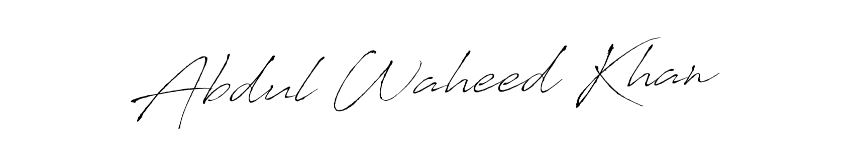 Design your own signature with our free online signature maker. With this signature software, you can create a handwritten (Antro_Vectra) signature for name Abdul Waheed Khan. Abdul Waheed Khan signature style 6 images and pictures png
