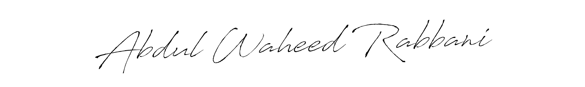 How to make Abdul Waheed Rabbani name signature. Use Antro_Vectra style for creating short signs online. This is the latest handwritten sign. Abdul Waheed Rabbani signature style 6 images and pictures png